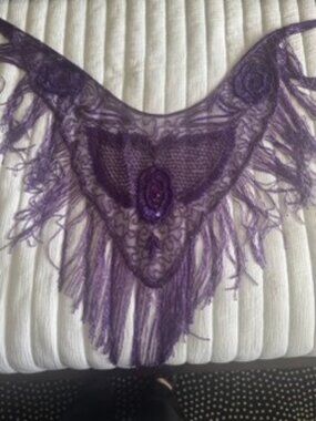 Beaded Purple Scarf/Wrap